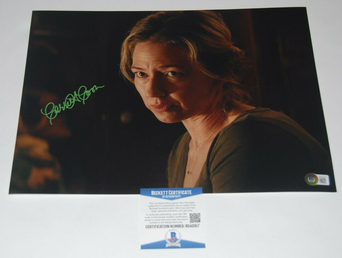 CARRIE COON signed (GHOSTBUSTERS AFTERLIFE) 11X14 photo BECKETT BAS BD42817