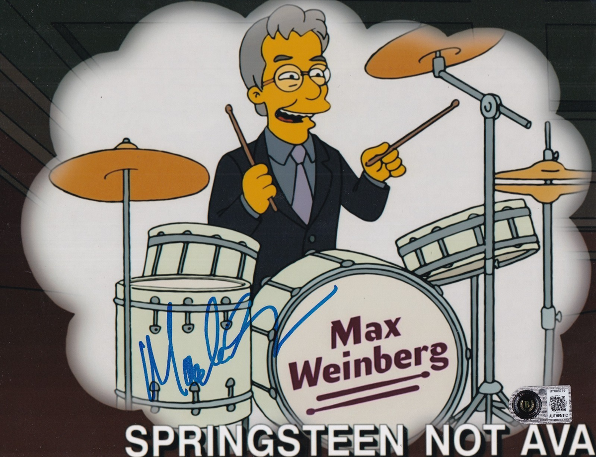 MAX WEINBERG signed (BRUCE SPRINGSTEEN) E-STREET BAND 8X10 BECKETT BY085779