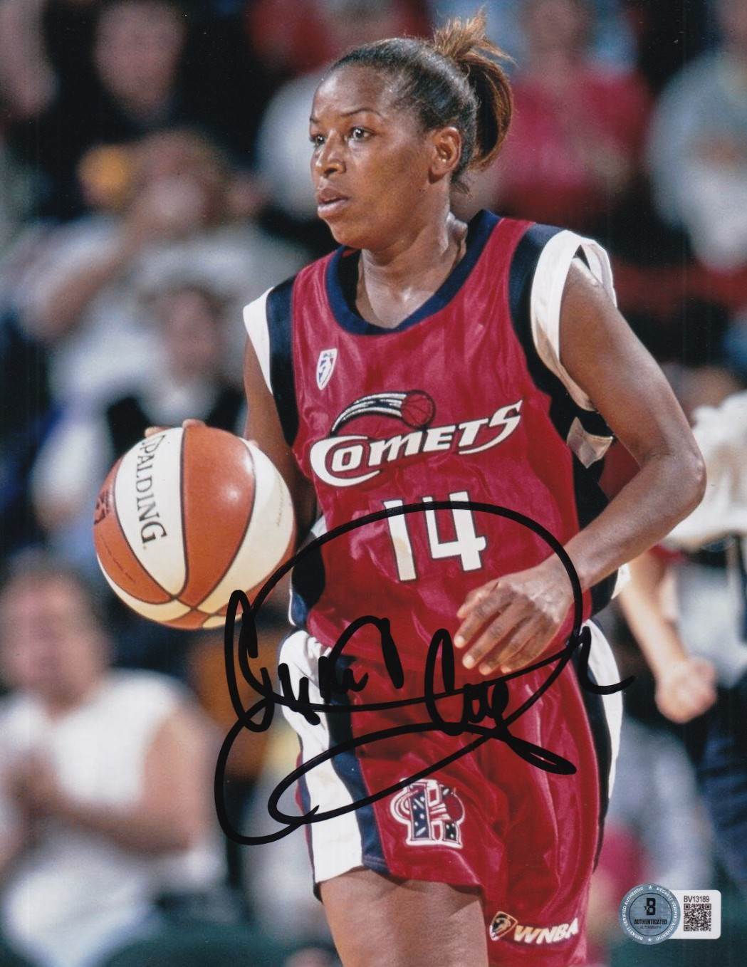 CYNTHIA COOPER signed (HOUSTON COMETS) WNBA basketball 8X10 BECKETT BV13189