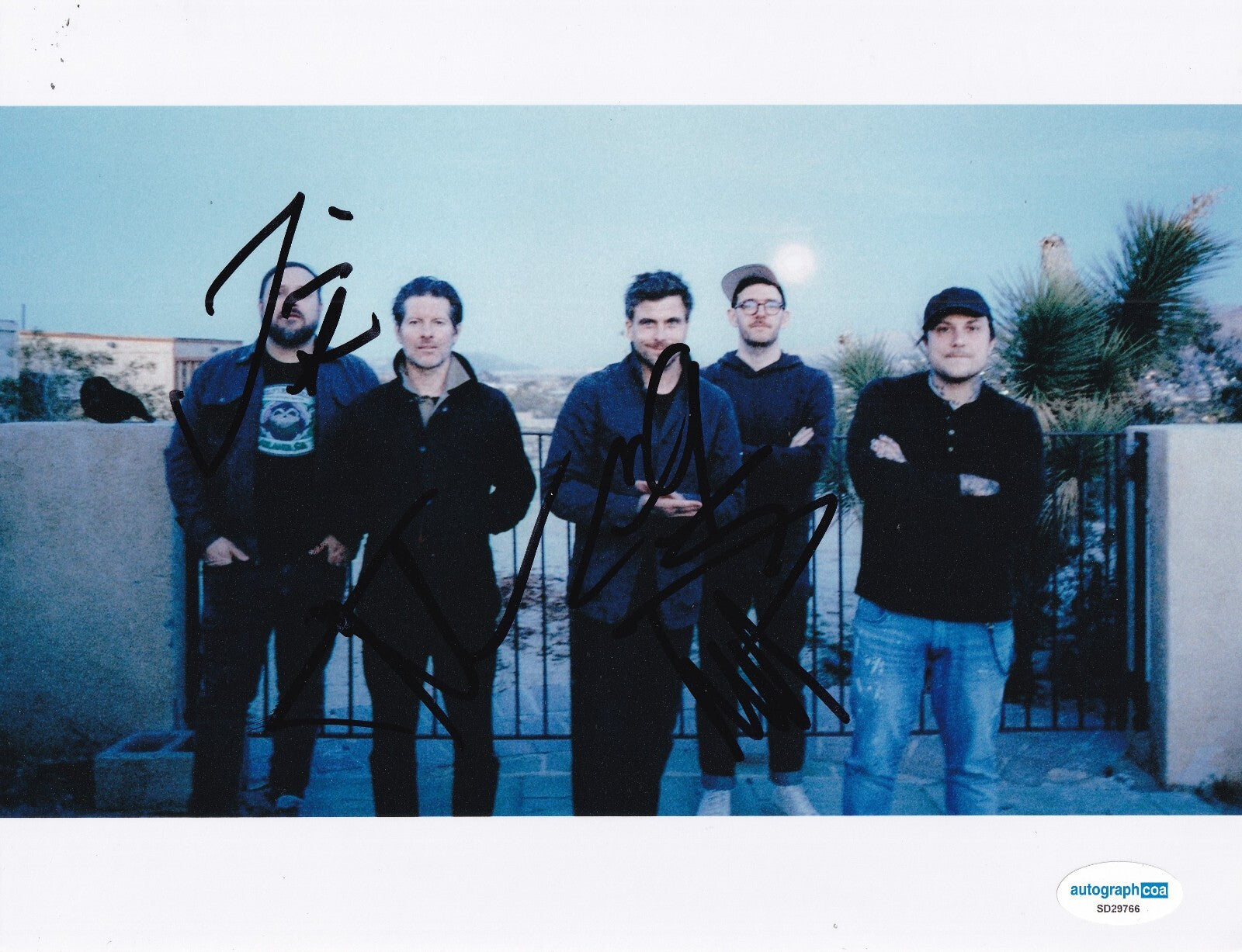 L.S. DUNES group signed 8x10 by 4 ANTHONY GREEN Paper Tigers photo ACOA SD29766