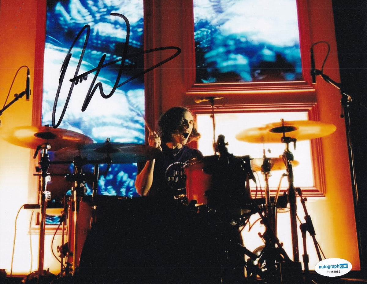 OTTO WOOD signed (WATERPARKS) Drummer music GH2024 8X10 photo ACOA SD18982