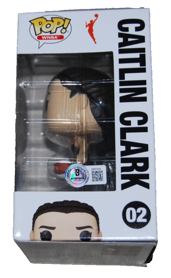 CAITLIN CLARK signed (INDIANA FEVER) WNBA #02 Funko Pop BECKETT BAS AE61918