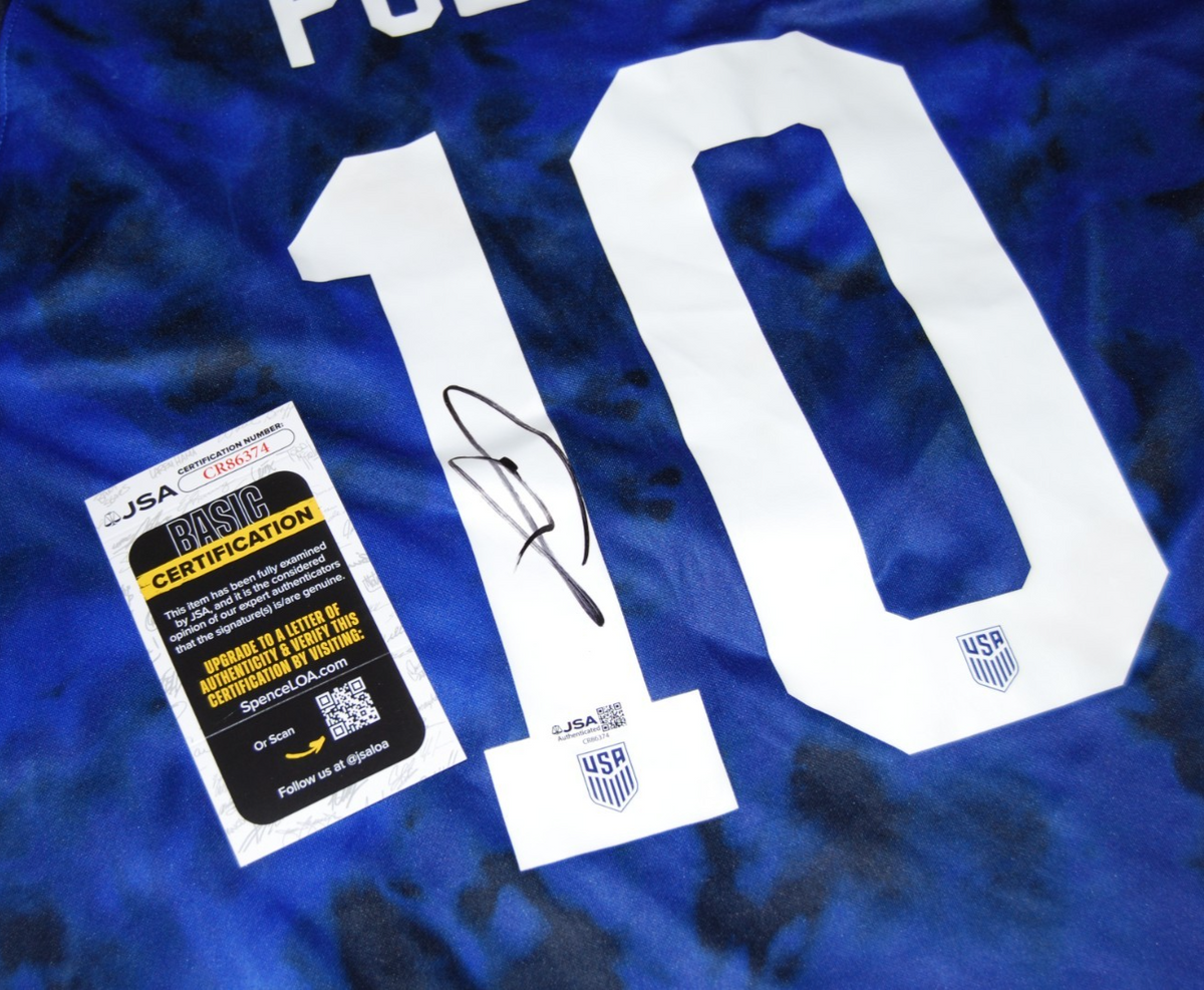 CHRISTIAN PULISIC signed (TEAM USA) World Cup Nike Soccer jersey JSA CR86374