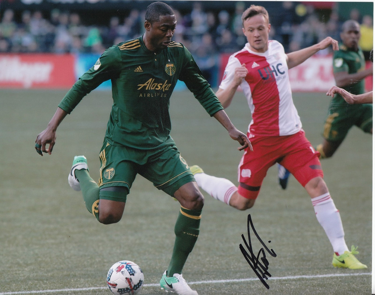 FANENDO ADI signed (PORTLAND TIMBERS) SOCCER 8X10 photo W/COA #1