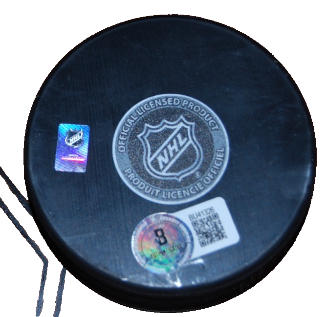 SAM LAFFERTY signed (CHICAGO BLACKHAWKS) Centennial 100 puck BECKETT BU41326