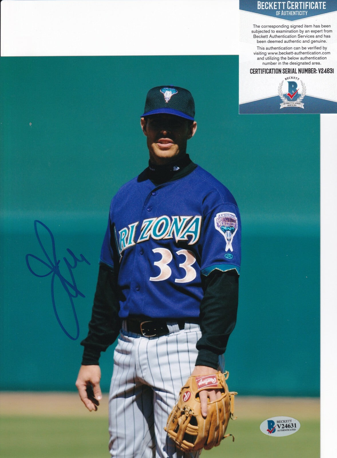 JAY BELL signed (ARIZONA DIAMONDBACKS) autographed 8X10 photo BECKETT BAS V24631