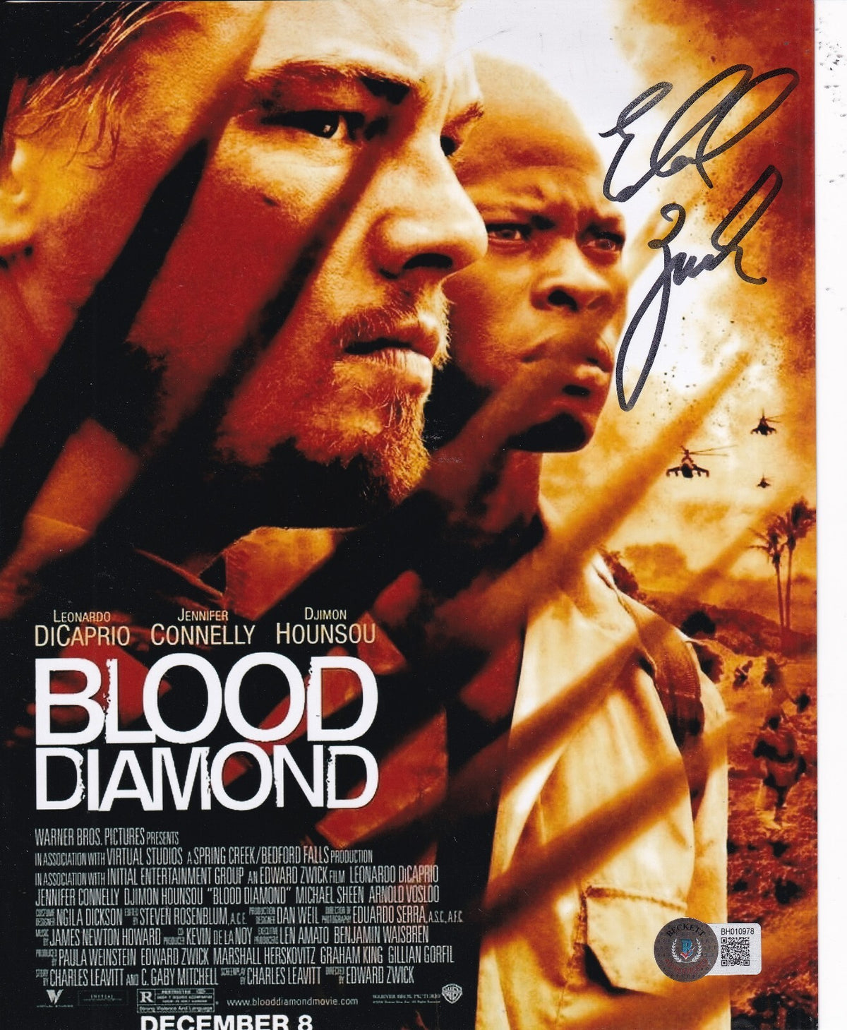 EDWARD ZWICK signed (BLOOD DIAMOND) Movie Director 8X10 photo BECKETT BH010978