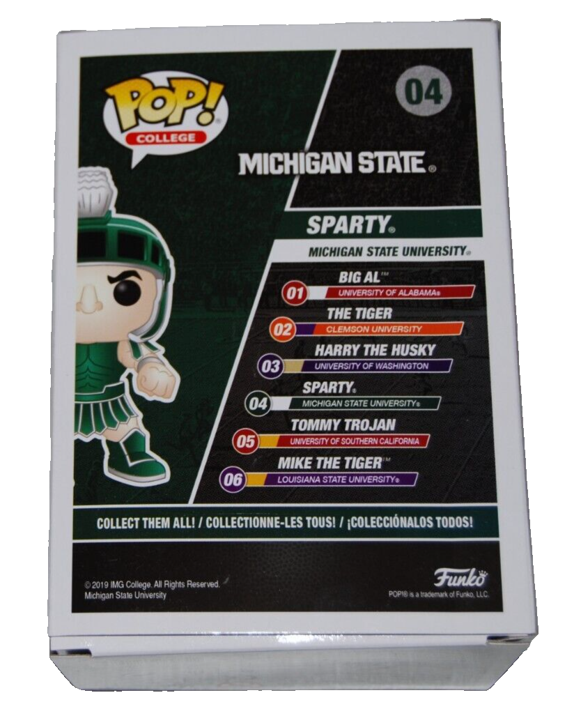 TOM IZZO signed (MICHIGAN STATE SPARTANS) Sparty #04 Funko Pop BECKETT BR32946
