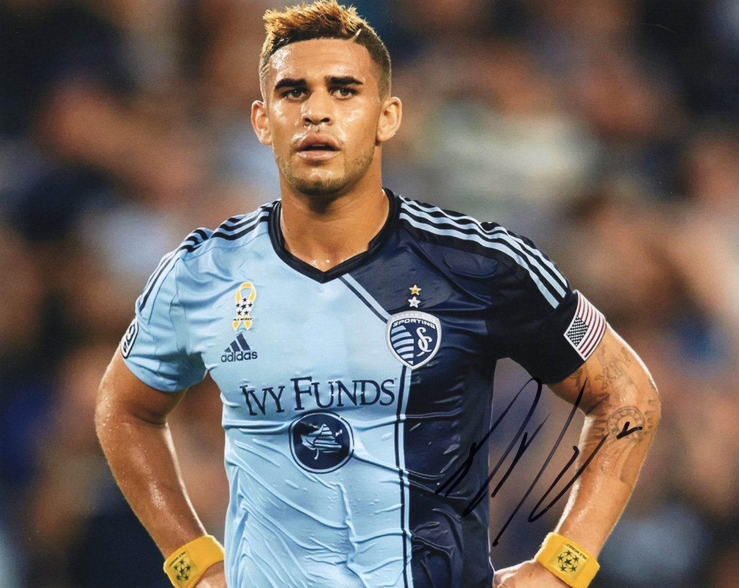 Dom Dwyer signed 8x10 Photo w/COA Sporting Kansas City MLS Soccer #1