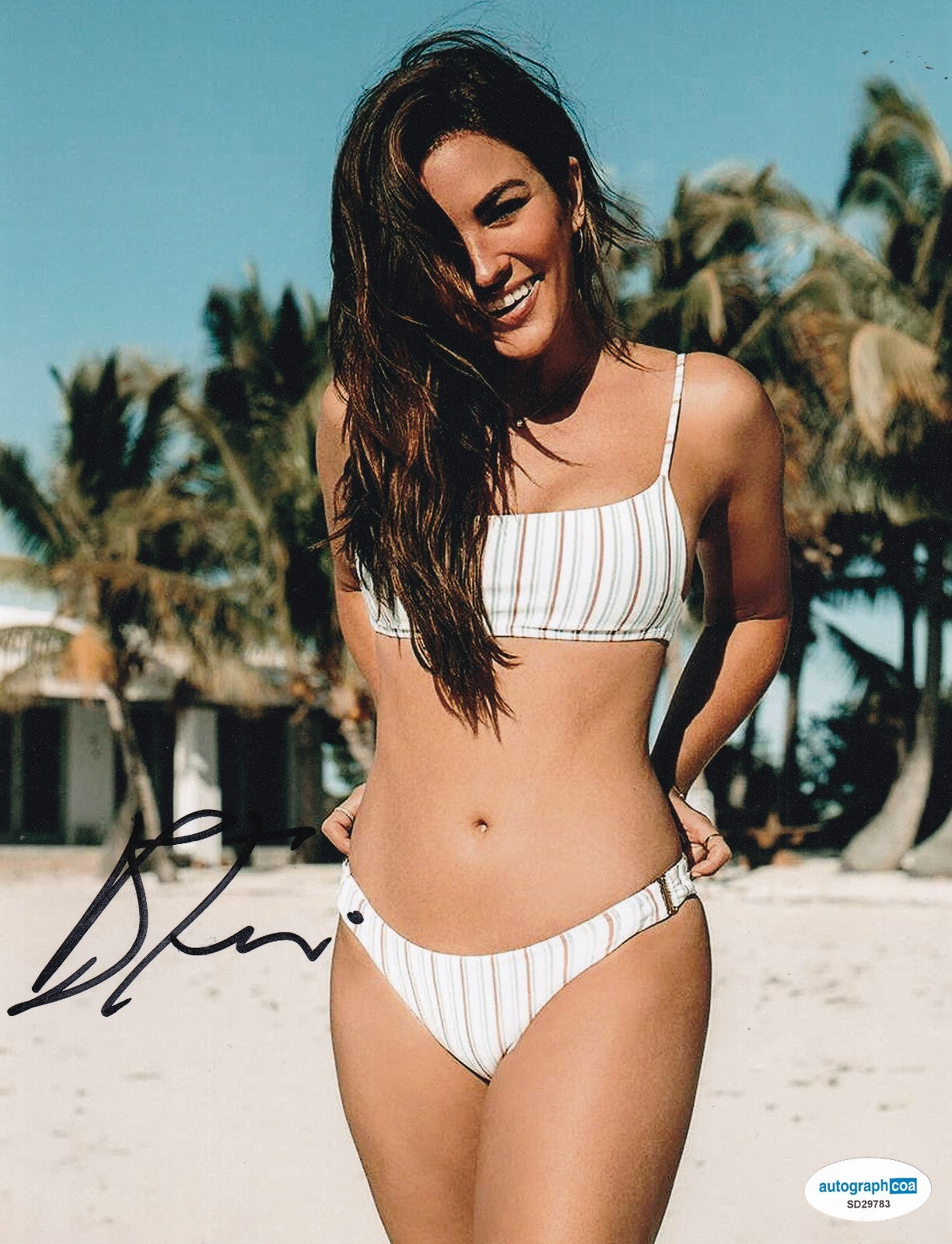 BECCA TILLEY signed (THE BACHELOR) Access Daily Sexy 8X10 photo ACOA SD29783