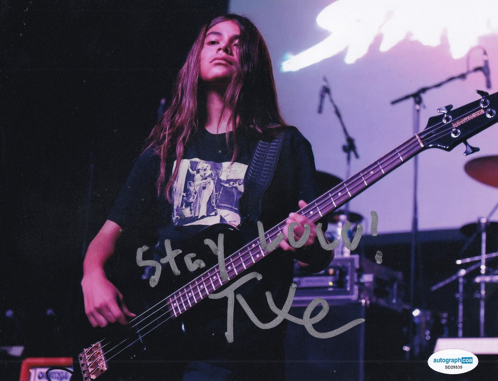TY TRUJILLO signed (SUICIDAL TENDENCIES) Music Bassist 8X10 photo ACOA SD29535