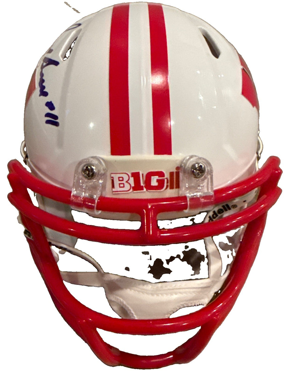 DARRELL BEVELL signed (WISCONSIN BADGERS) mini football helmet BECKETT BW07955