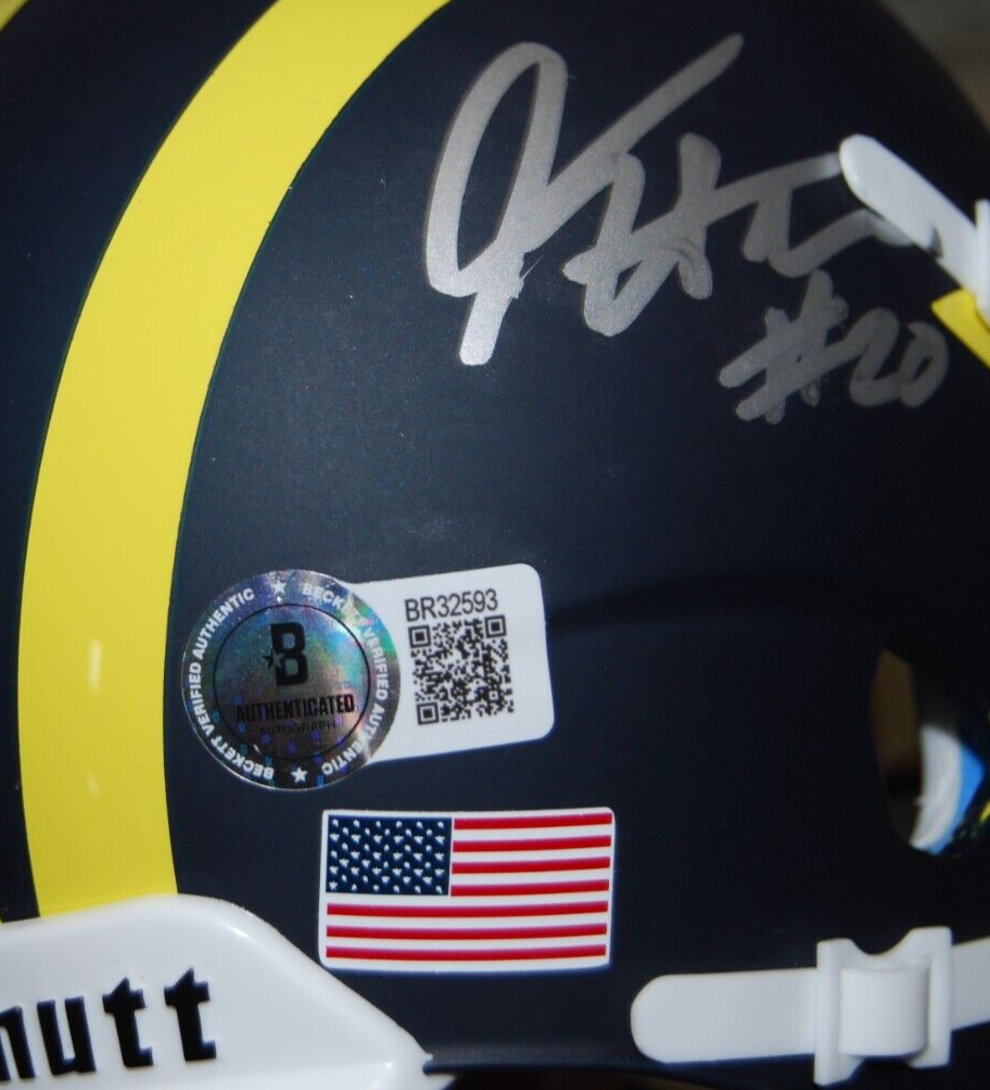 KALEL MULLINGS signed (MICHIGAN WOLVERINES) mini football helmet BECKETT BR32593