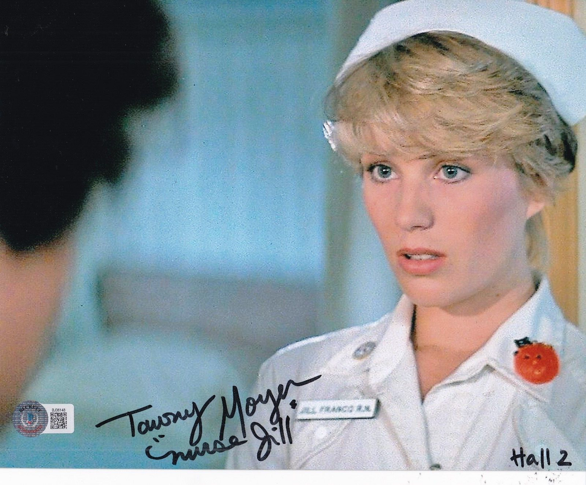 TAWNY MOYER signed (HALLOWEEN II) Nurse Jill 8X10 photo BECKETT BAS BJ36148
