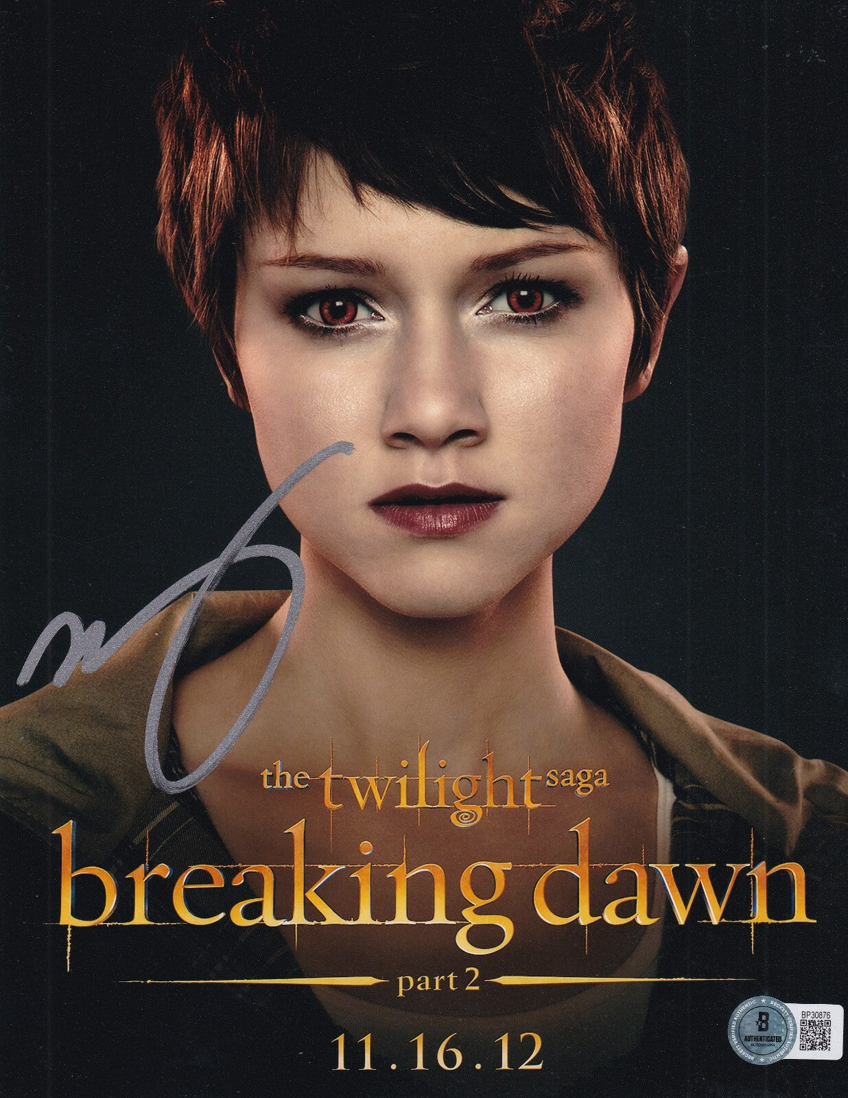 VALORIE CURRY signed (THE TWILIGHT SAGA) Breaking Dawn 8X10 BECKETT BAS BP30876