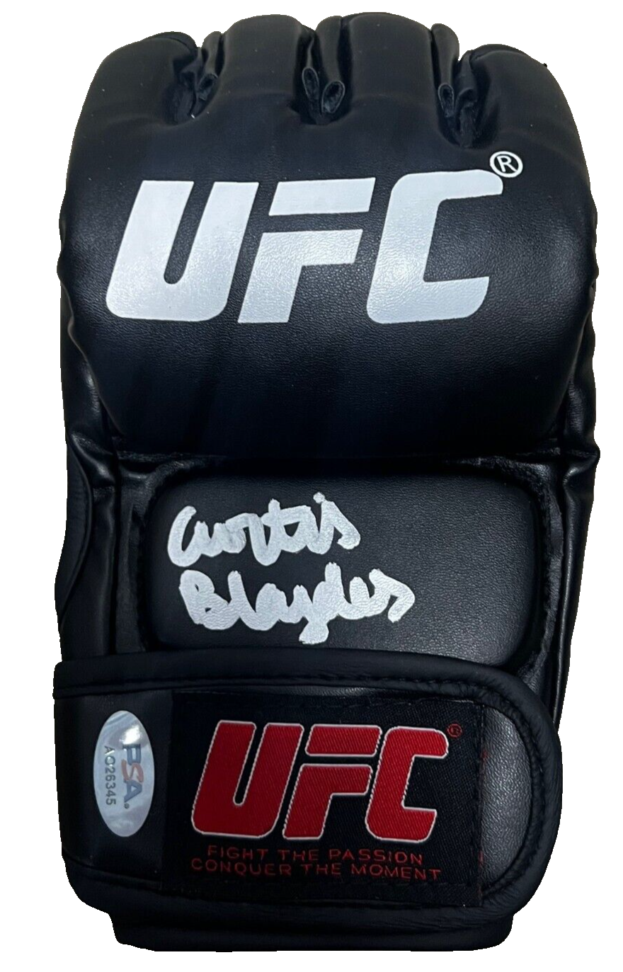 CURTIS BLADES signed (UFC) MMA autographed Fighting glove PSA/DNA AO26345