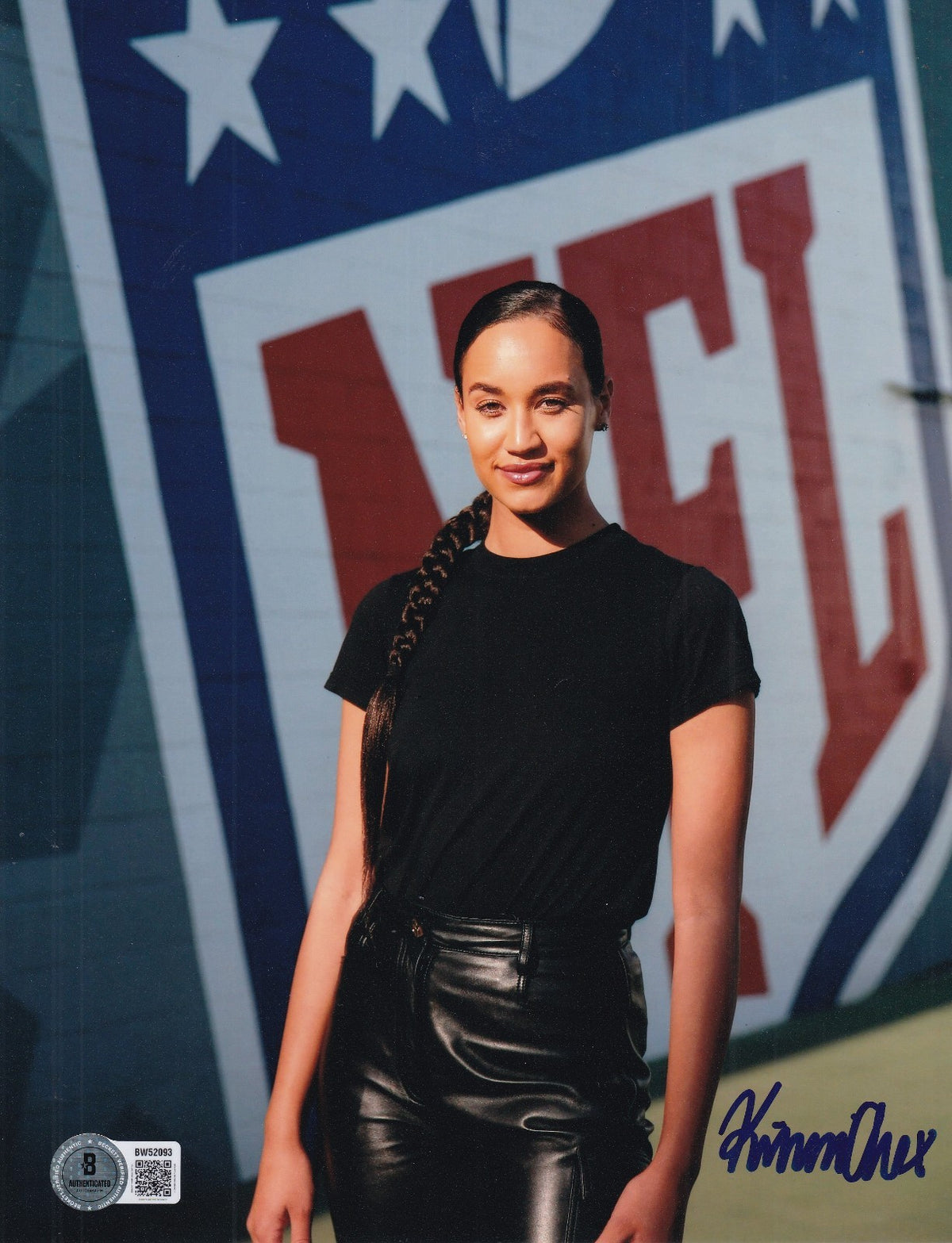 KIMMI CHEX signed (NFL NETWORK) NFL host football 8X10 photo BECKETT BW52093