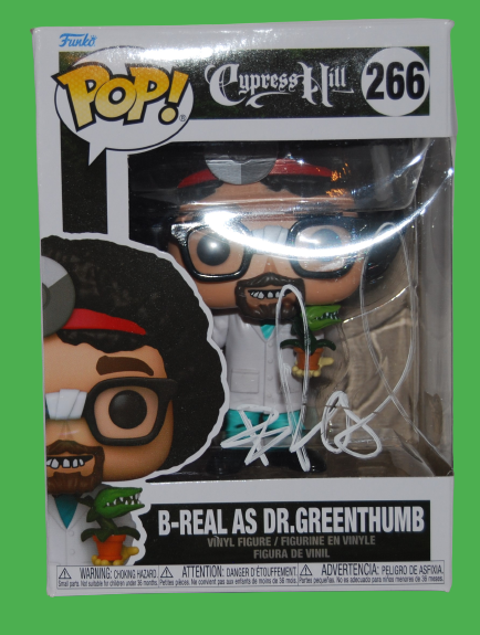 B-REAL signed (DR GREENTHUMB) #266 Funko Pop Cypress Hill BECKETT BAS BH014004