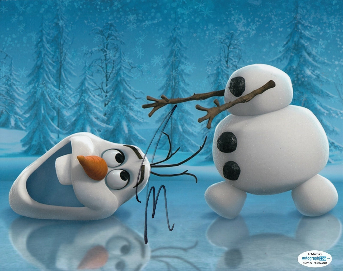 JOSH GAD signed (FROZEN) *OLAF* SNOWMAN 8X10 photo ACOA Authenticated #3