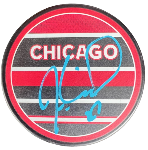 JEREMY ROENICK signed (CHICAGO BLACKHAWKS) hockey puck BECKETT BAS AC93111