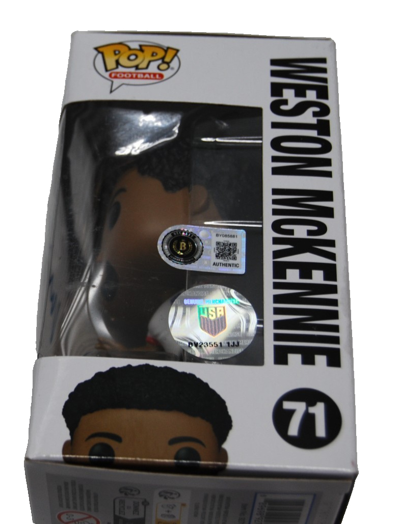 WESTON MCKENNIE signed (TEAM USA) Soccer Funko Pop #71 BECKETT BY085881