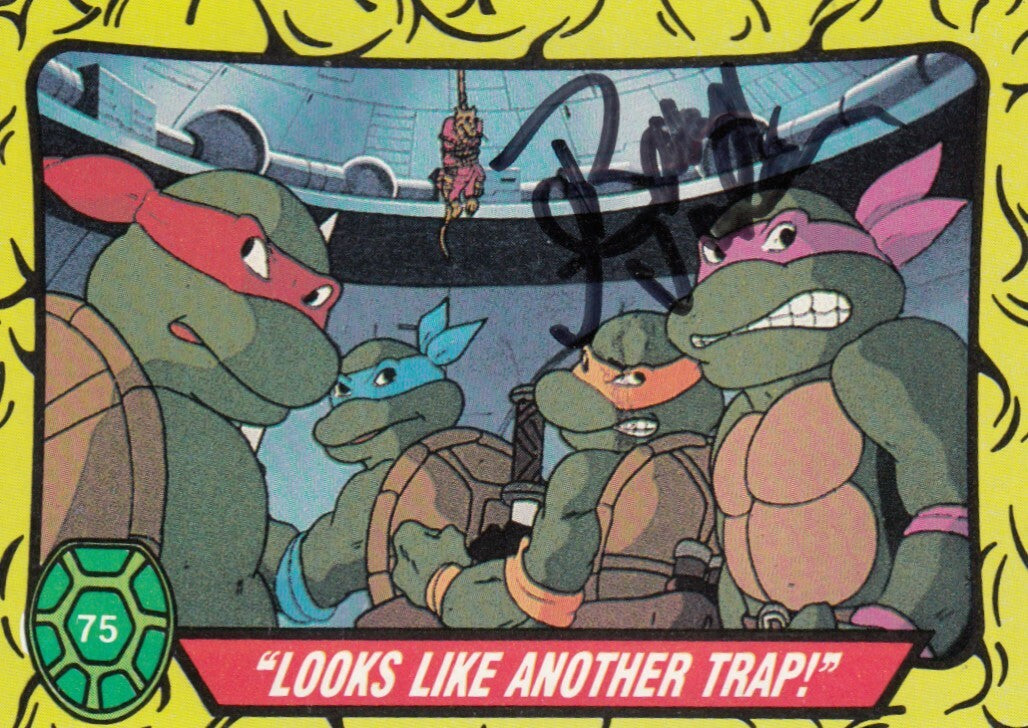 BARRY GORDON signed 1989 TOPPS (TEENAGE MUTANT NINJA TURTLES) card #75 W/COA