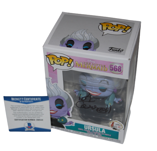 PAT CARROLL signed (THE LITTLE MERMAID) Ursula Funko Pop #568 BECKETT BAS 