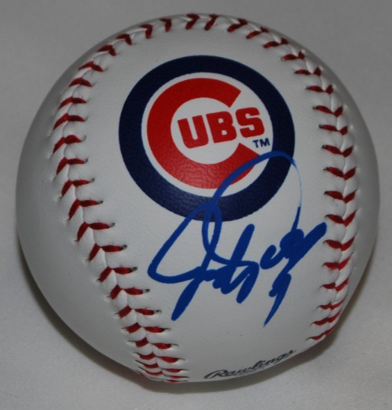 JODY DAVIS signed (CHICAGO CUBS) Major League LOGO baseball BECKETT BW54309