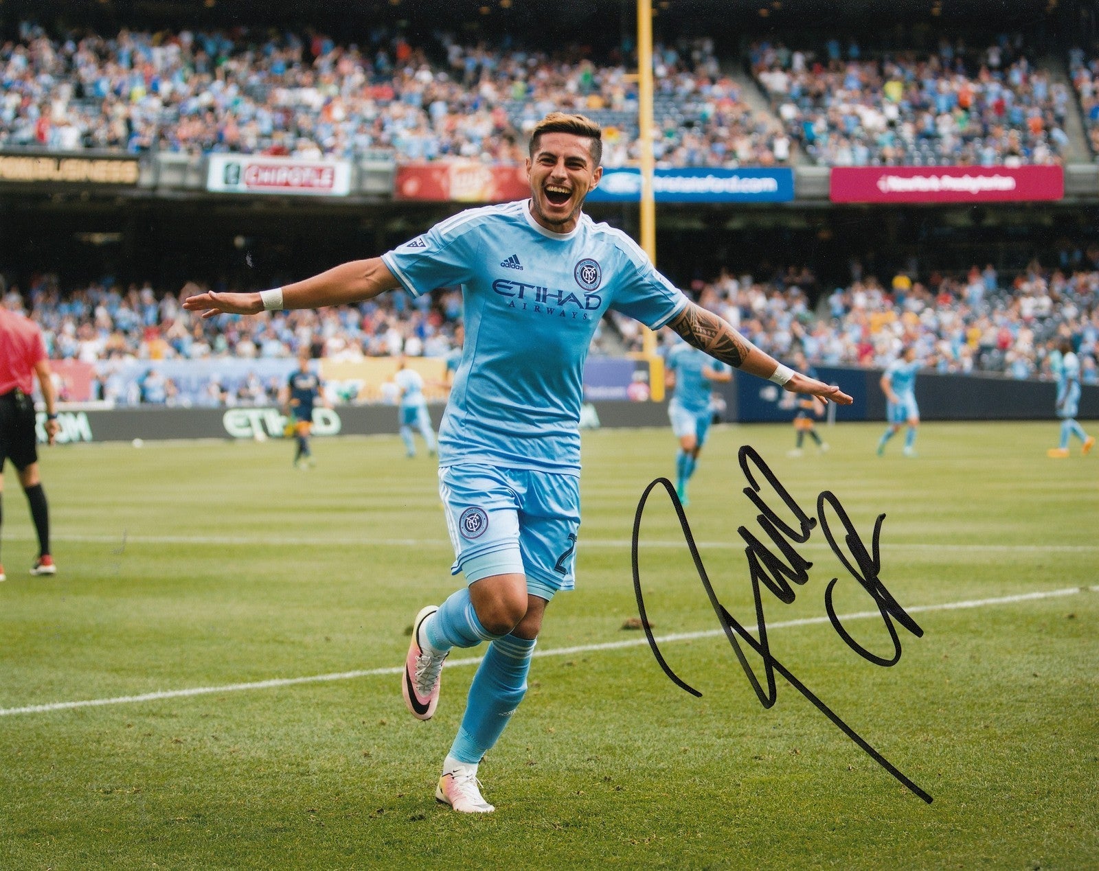 RONALD MATARRITA signed (NEW YORK CITY FC) MLS SOCCER 8X10 photo *NYCFC* W/COA A
