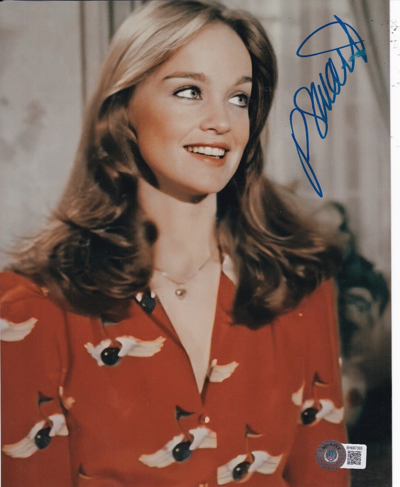 PAMELA SUE MARTIN signed (DYNASTY) Fallon 8X10 photo BECKETT BAS BH087393