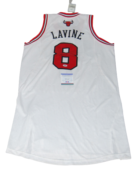 ZACH LAVINE signed (CHICAGO BULLS) Pro-Cut 4XL tall  jersey PSA/DNA AN10192