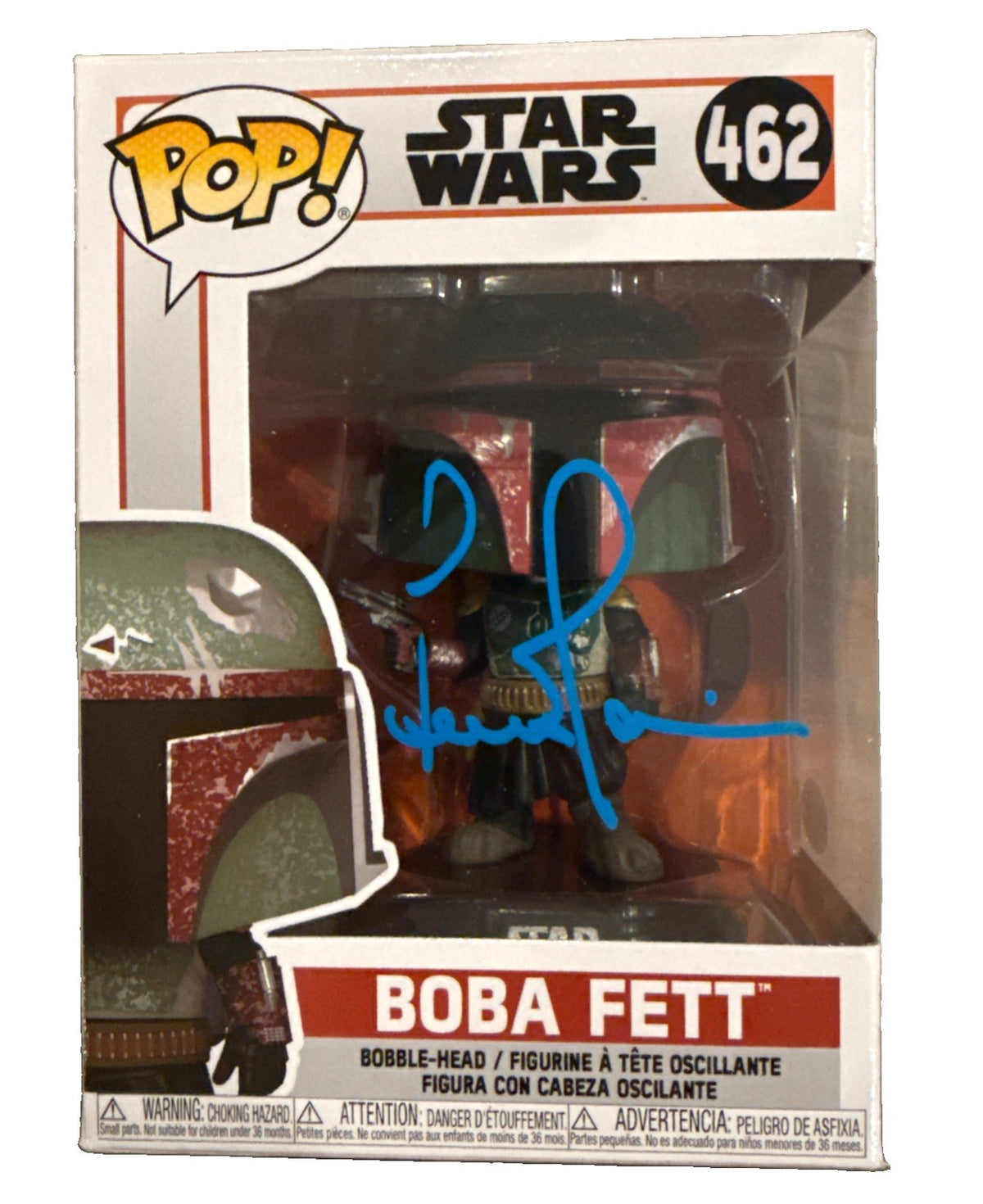 TEMUERA MORRISON signed (BOBA FETT) Mandalorian Funko Pop #462 JSA CK92743