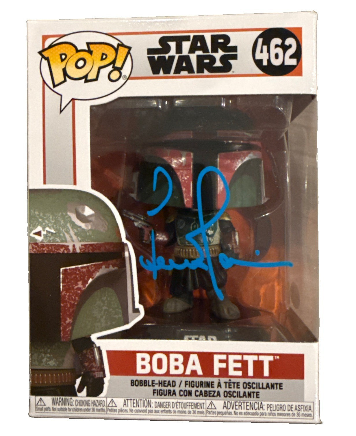 TEMUERA MORRISON signed (BOBA FETT) Mandalorian Funko Pop #462 JSA CK92743