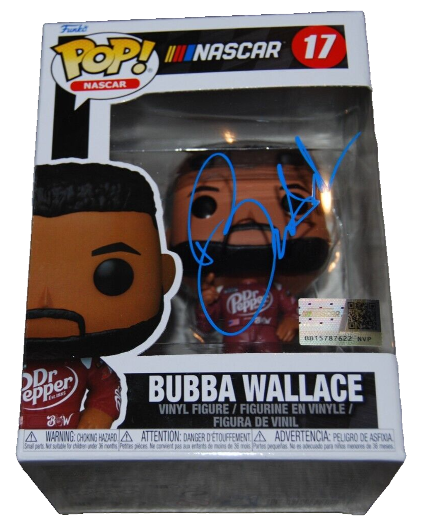 BUBBA WALLACE signed (NASCAR) autograph Racing FUNKO POP #17 BECKETT BAS BP30269
