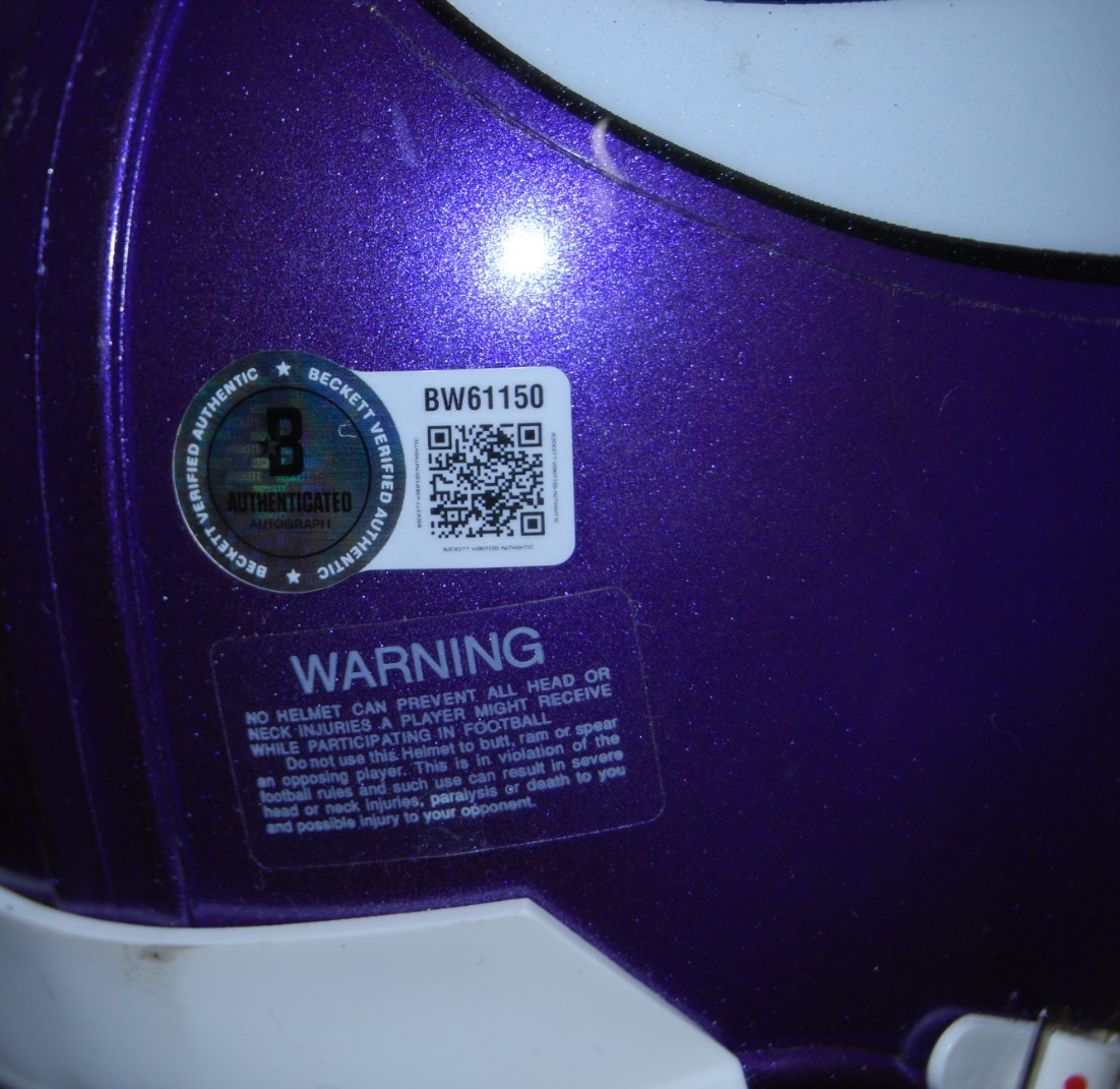 KEVIN O'CONNELL signed (MINNESOTA VIKINGS) mini football helmet BECKETT BW61150