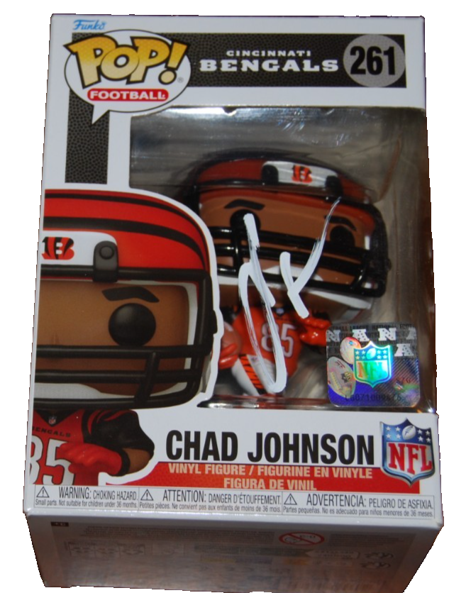 CHAD JOHNSON signed (CINCINNATI BENGALS) #261 NFL Football Funko Pop BECKETT BAS