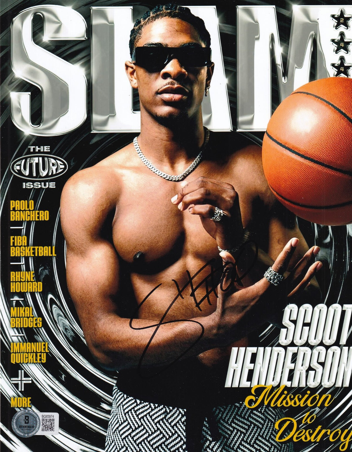 SCOOT HENDERSON signed (PORTLAND TRAIL BLAZERS) 8X10 photo BECKETT BAS BQ83974