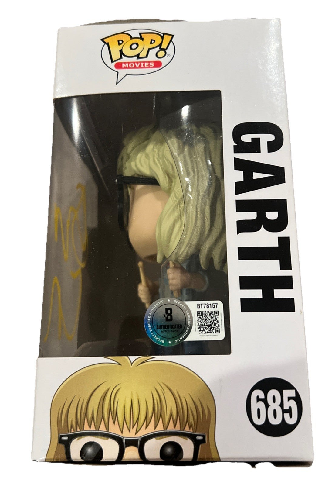 DANA CARVEY  signed (WAYNES WORLD) Garth Funko Pop #685 Beckett BAS BT78157