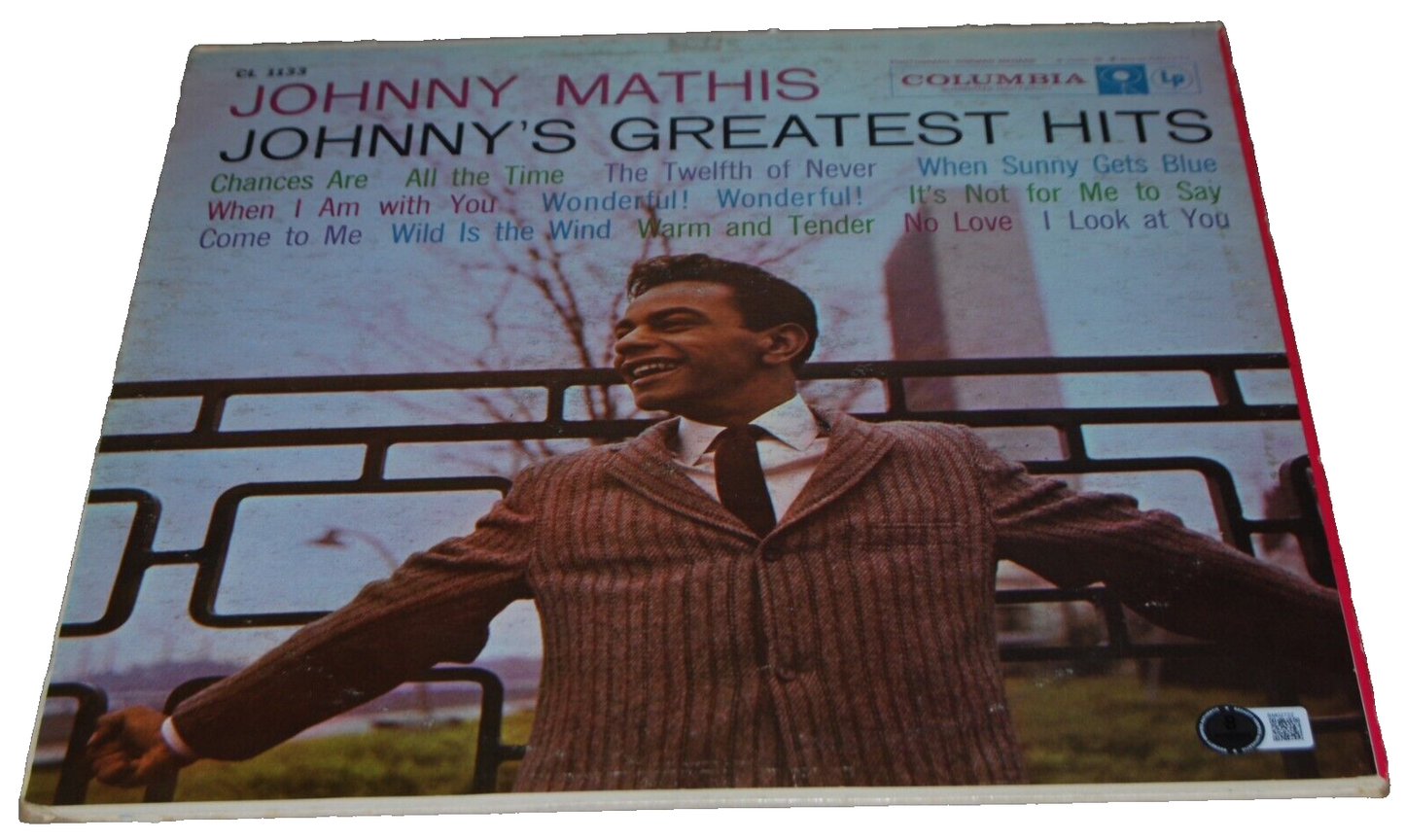 JOHNNY MATHIS signed (GREATEST HIT'S) Vinyl Album Record BECKETT BAS BM02722