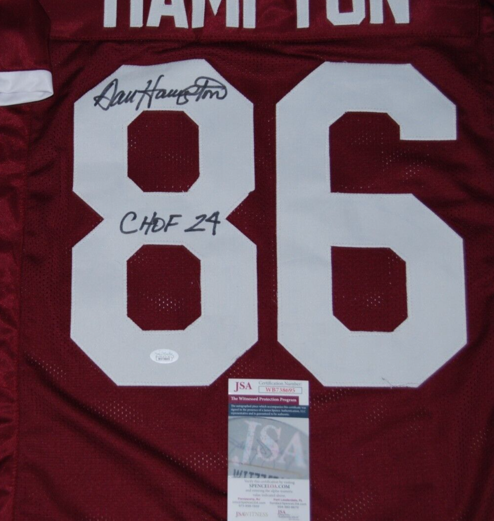 DAN HAMPTON signed (ARKANSAS RAZORBACKS) Custom football jersey JSA Witnessed
