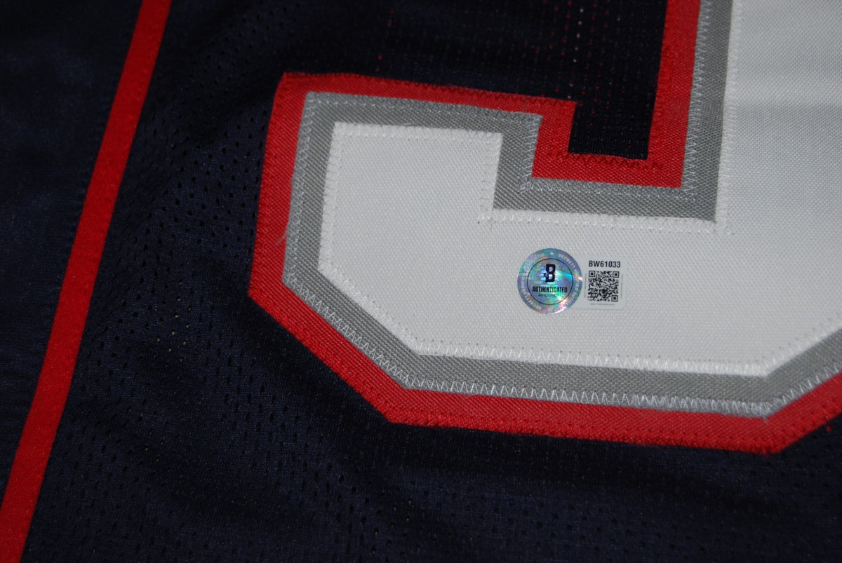 LARRY IZZO signed (NEW ENGLAND PATRIOTS) custom football jersey BECKETT BW61033