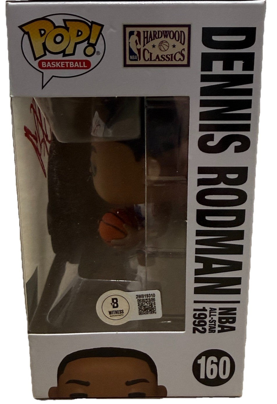 DENNIS RODMAN signed (1992 All Star) PISTONS Funko Pop #160 BECKETT BAS 2W819310