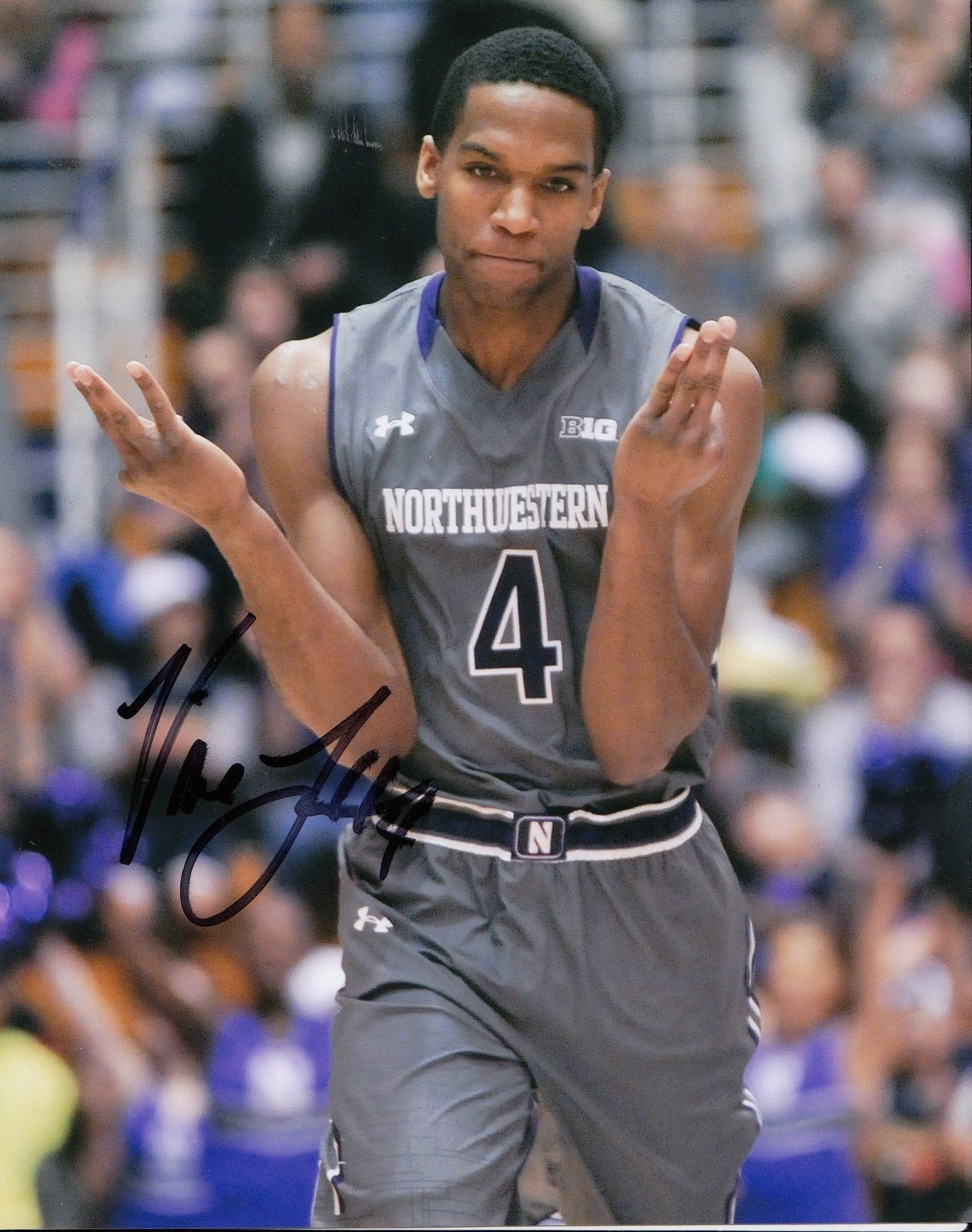 VIC LAW signed (NORTHWESTERN WILDCATS) BASKETBALL 8X10 photo W/COA #1