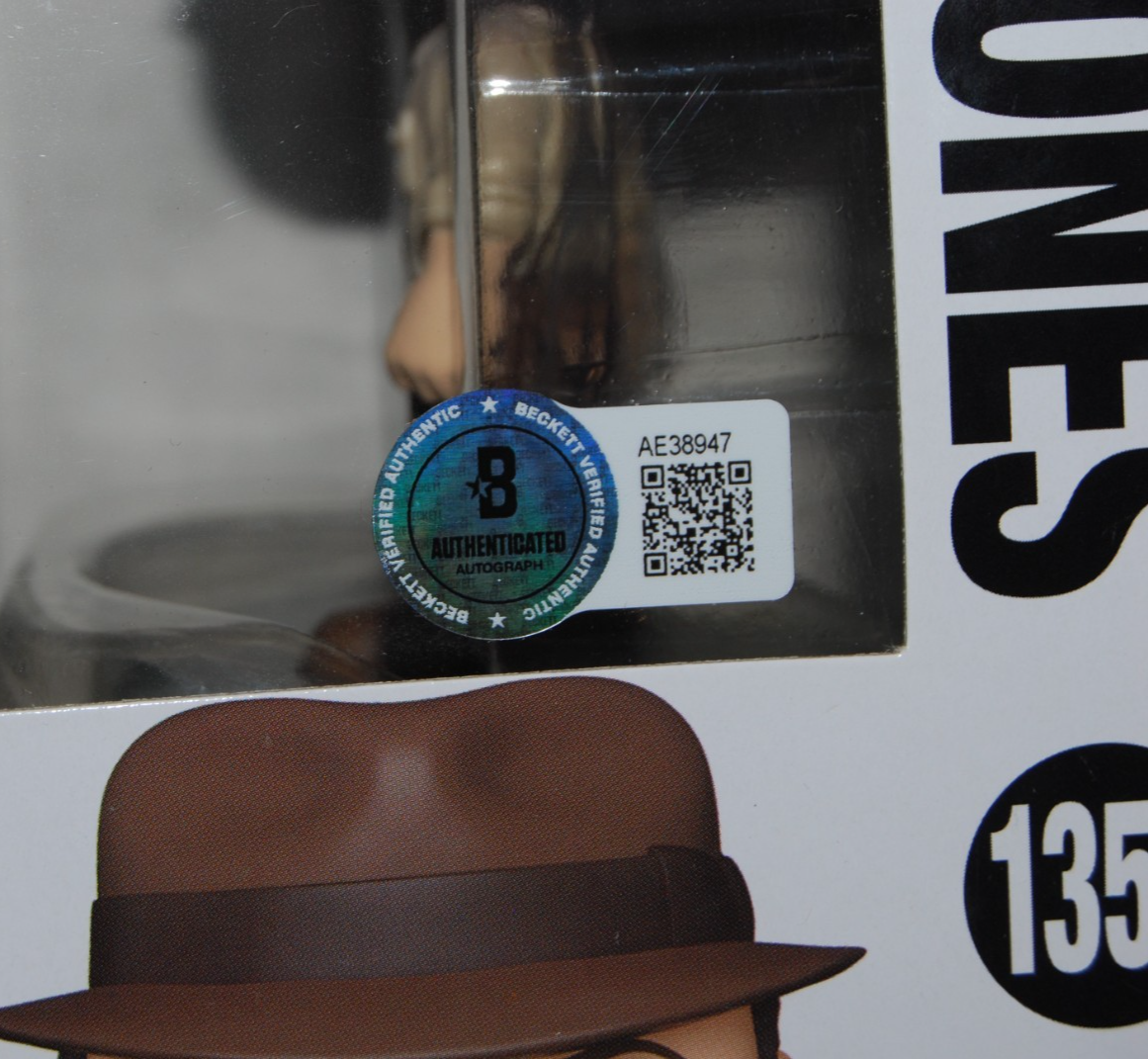 HARRISON FORD signed (INDIANA JONES) Funko pop #1350 BECKETT BAS AE38947