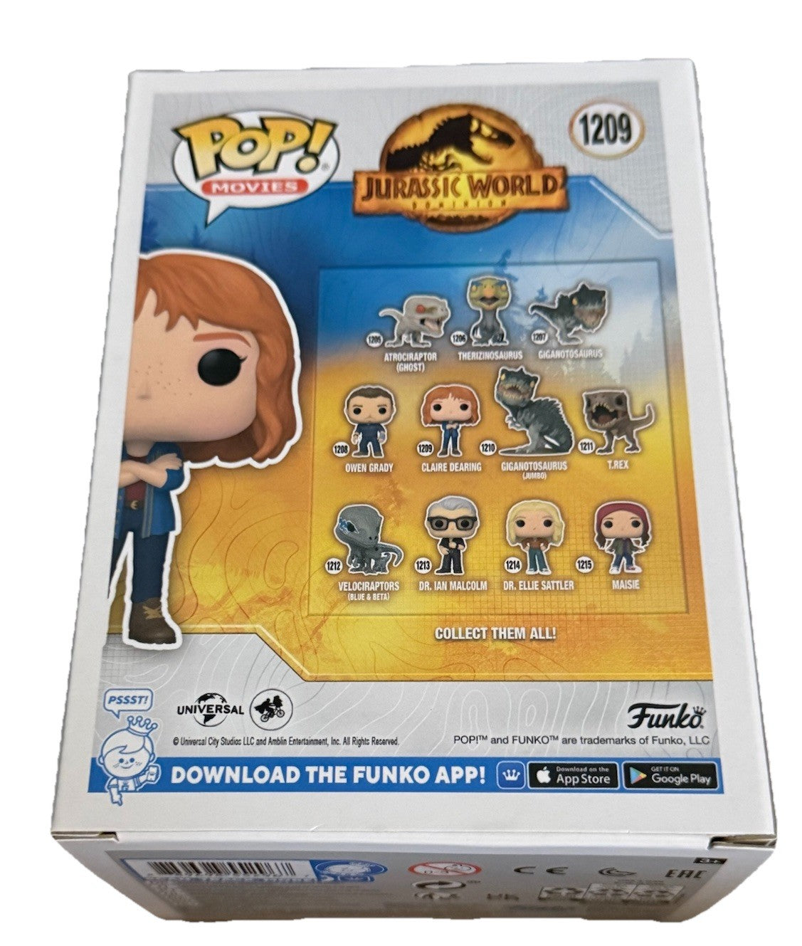 BRYCE DALLAS HOWARD signed (JURASSIC PARK) Funko Pop #1209 BECKETT BAS BS60026