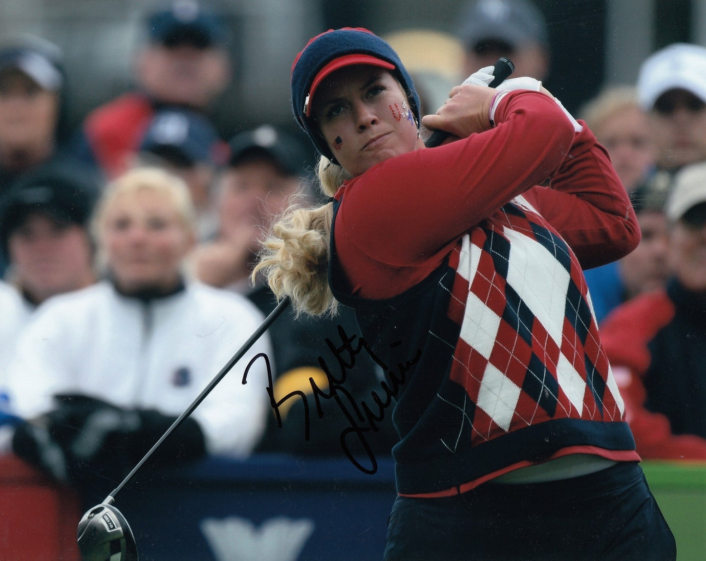 BRITTANY LINCICOME signed *LPGA* WOMEN'S GOLF 8X10 photo W/COA SOLHEIM CUP