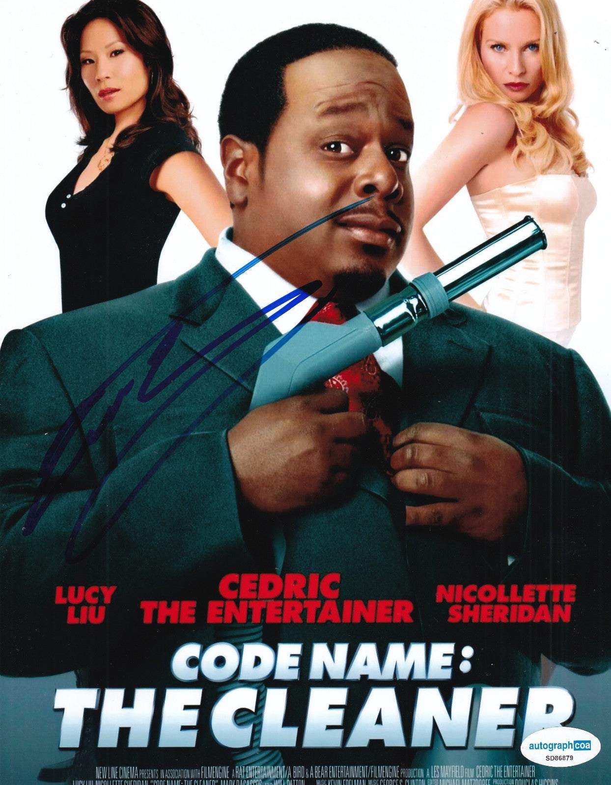 CEDRIC THE ENTERTAINER signed (CODE NAME THE CLEANER) 8X10 photo ACOA SD86879