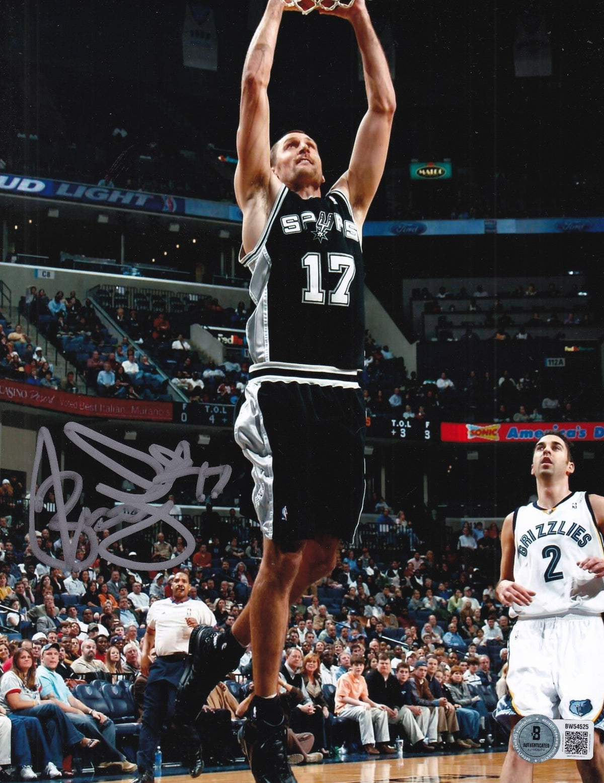 BRENT BARRY signed (SAN ANTONIO SPURS) basketball 8X10 photo BECKETT BAS BW54525