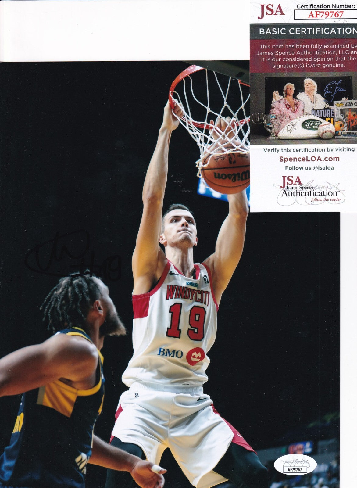 MARCO SIMONOVIC signed (CHICAGO BULLS) basketball 8X10 photo JSA COA AF79767