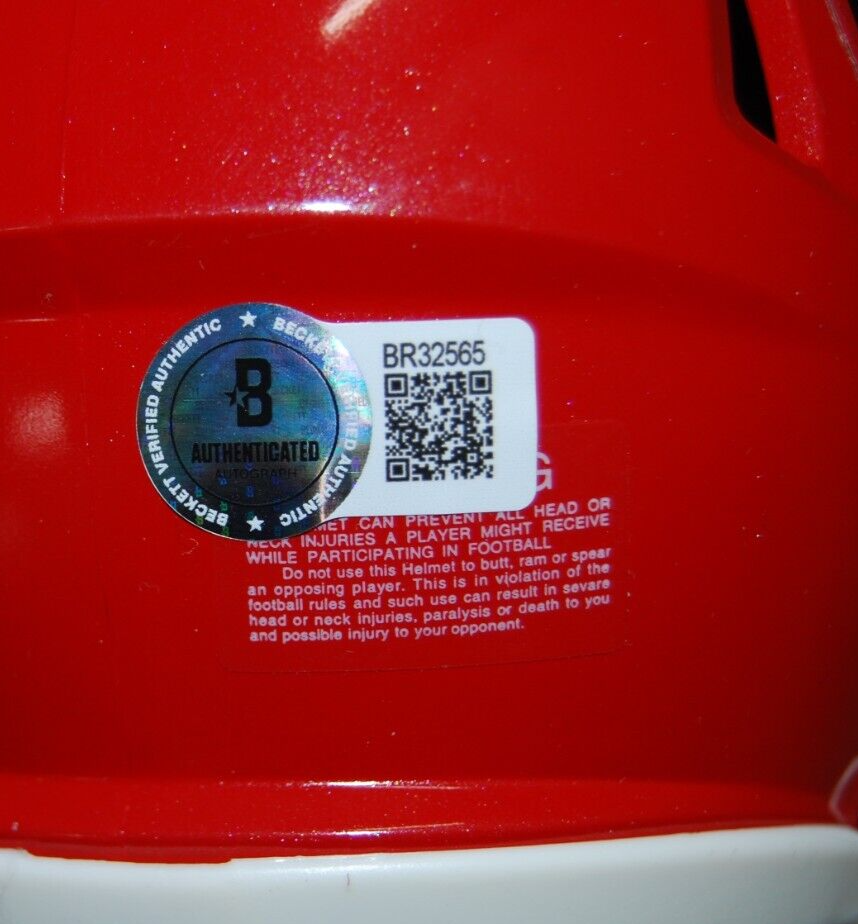 BRETT VEACH signed (KANSAS CITY CHIEFS) mini football helmet BECKETT BR32565
